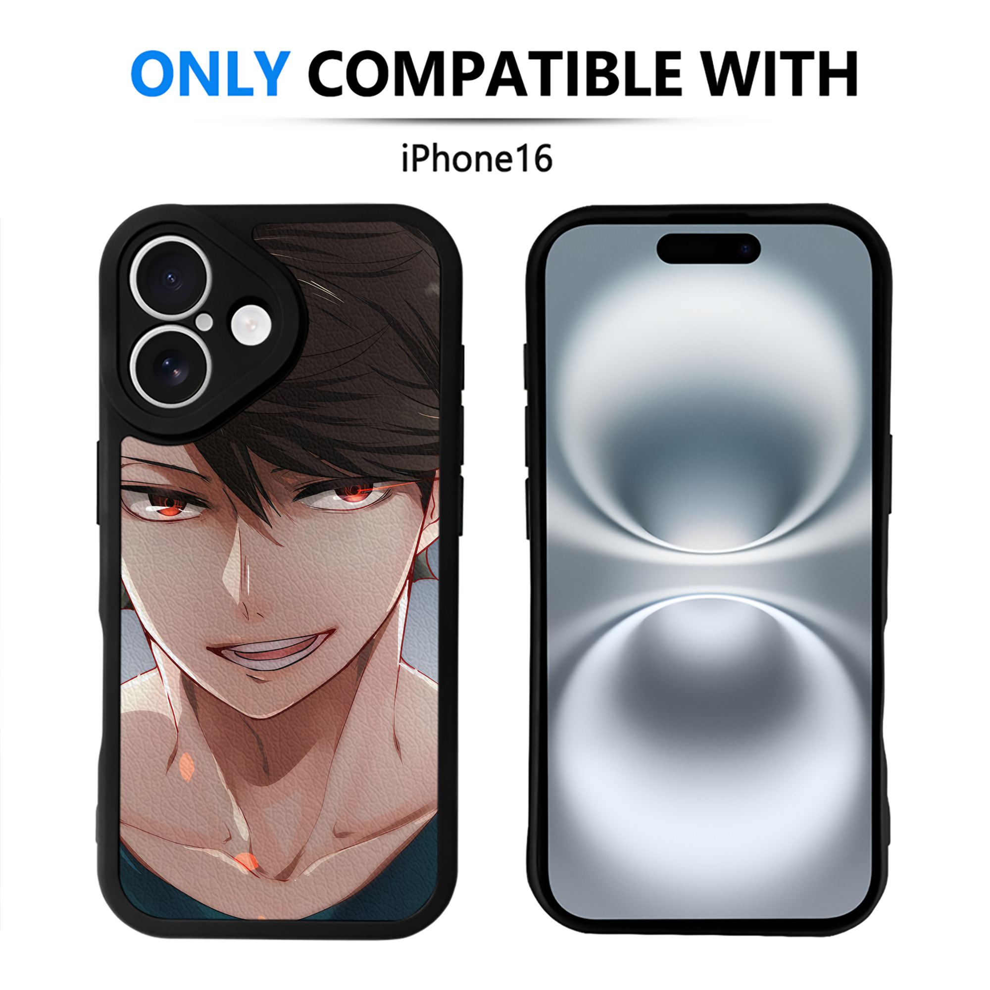 （画像用） ハイキュー!! Haikyu!! 【iPhone 16シリーズ対応】シリコンスマホケース（レザー調） 材質：シリコン